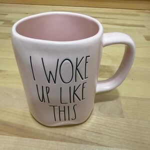 Rae Dunn I WOKE UP LIKE THIS Farmhouse Cottagecore Minimalist‎ Ceramic Cup Mug